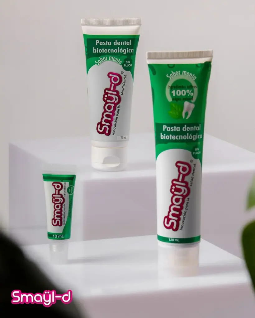1 Smayl-D Grande (120 ml) Menta, 1 Smayl-D Menta (70 ml) y 1 Smayl-D Mini (10 ml) Menta