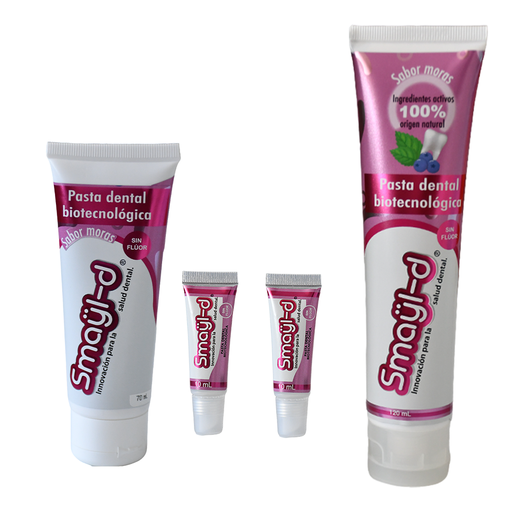 1 Smayl-D Grande (120 ml) Frutos Rojos 1 Smayl-D Frutos Rojos (70 ml) Frutos Rojos y 2 Smayl-D Mini (10 ml) Frutos Rojos