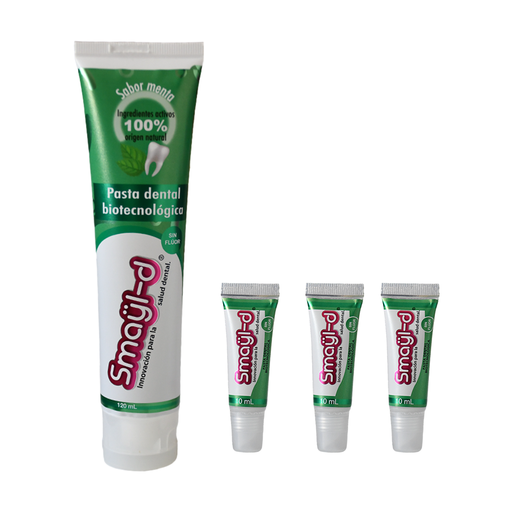 1 Smayl-D Grande (120 ml) 3 Smayl-D Mini (10 ml) Menta